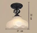 GobekUsa Industrial Loft Chandelier with Glass Lampshade Lighting Fixture