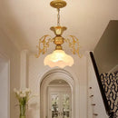 GobekUsa Industrial Loft Chandelier with Glass Lampshade Lighting Fixture