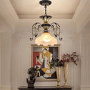 GobekUsa Industrial Loft Chandelier with Glass Lampshade Lighting Fixture
