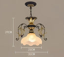 GobekUsa Industrial Loft Chandelier with Glass Lampshade Lighting Fixture
