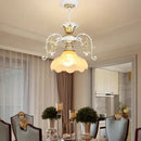 GobekUsa Industrial Loft Chandelier with Glass Lampshade Lighting Fixture