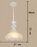 GobekUsa Industrial Loft Chandelier with Glass Lampshade Lighting Fixture