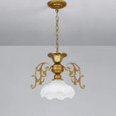 GobekUsa Industrial Loft Chandelier with Glass Lampshade Lighting Fixture