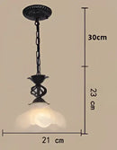 GobekUsa Industrial Loft Chandelier with Glass Lampshade Lighting Fixture