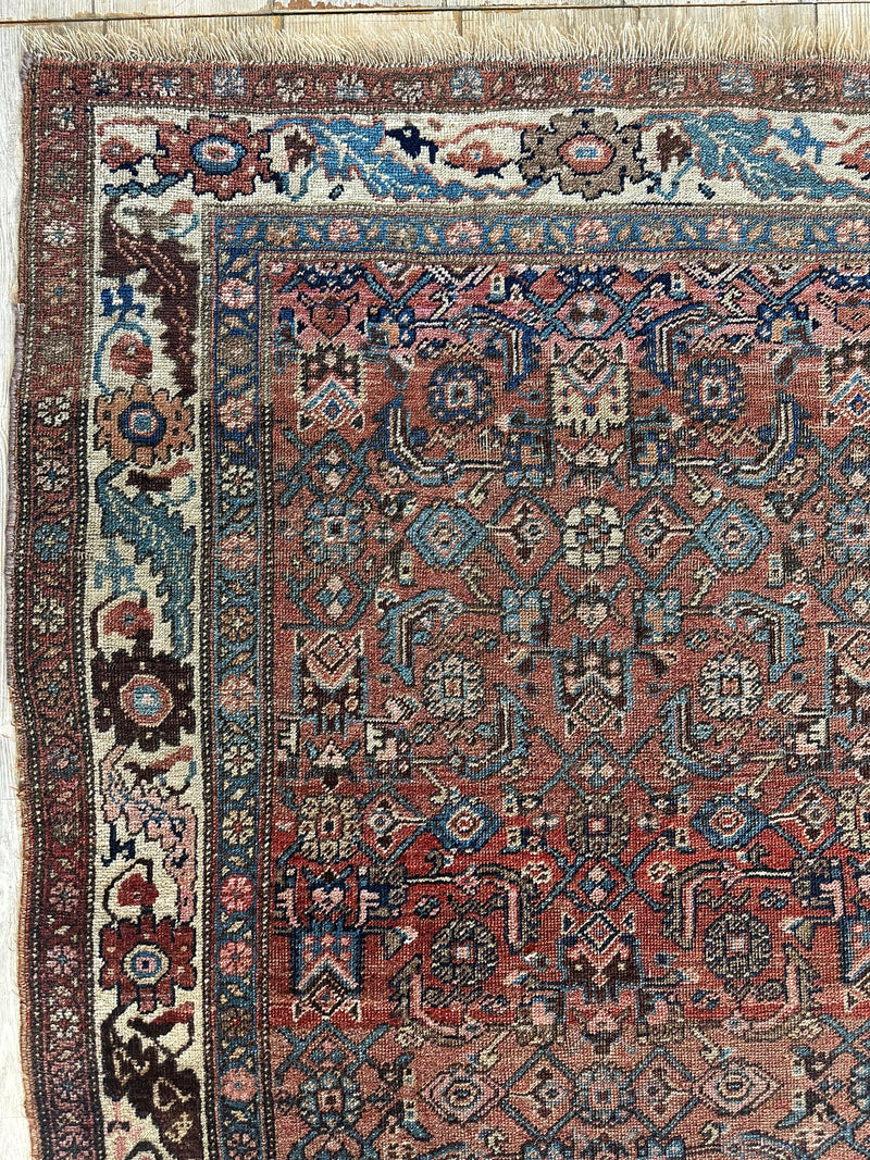 Antique Late 19th Century Persian Kurdish Gholtogh Rug 4 x 7