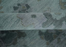 Bluish Gray Oushak Wool Area Rug - Hand Knotted Turkish Antique