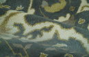 Antique look Charcoal, Ivory and Olive 6x9 Hand Knotted Traditional Oriental Oushak wool rug by The Rug Decor