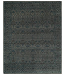 Antique look Gray, Taupe and Gray 8x10 Traditional Design wool Rug