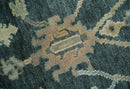 Antique look Green, Aqua and Beige Hand Knotted Traditional Oushak 8x10 wool area Rug by The Rug Decor