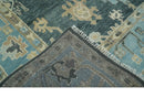 Antique look Green, Aqua and Beige Hand Knotted Traditional Oushak 8x10 wool area Rug by The Rug Decor