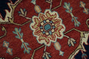 Antique look Rust, Aqua and Ivory Traditional Heriz 9x12 Hand Knotted wool area rug by The Rug Decor