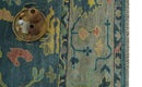 Antique look Teal and Olive 9x12 Hand Knotted Traditional Oushak wool rug by The Rug Decor