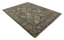 Charcoal Brown Blue Wool Oushak Traditional Area Rug Hand Knotted by The Rug Decor