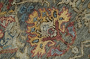 Charcoal Brown Blue Wool Oushak Traditional Area Rug Hand Knotted by The Rug Decor