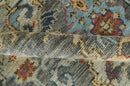 Charcoal Brown Blue Wool Oushak Traditional Area Rug Hand Knotted by The Rug Decor