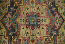 Antique Moss Green and Pink Traditional Multi Size Wool Area Rug