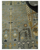 Antique Silver and Gold Hand-Knotted Wool Area Rug - Traditional Heriz by The Rug Decor