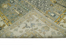 Antique Silver and Gold Hand Knotted Traditional Vintage Style Multi size Wool Area Rug