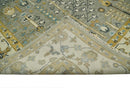 Antique Silver and Gold Hand-Knotted Wool Area Rug - Traditional Heriz by The Rug Decor
