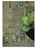 Antique Silver and Gold Hand-Knotted Wool Area Rug - Traditional Heriz by The Rug Decor