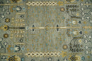 Antique Silver and Gold Hand-Knotted Wool Area Rug - Traditional Heriz by The Rug Decor