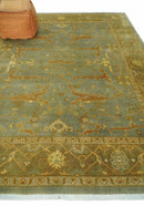 Antique Moss 8x10 Hand Knotted Gray and Brown Traditional Vintage Persian Style Wool Rug | AC22810