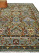 Antique Moss Wool Area Rug - Hand Knotted Traditional Persian