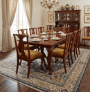 Wool Area Rug Heriz Serapi Hand Knotted Antique Traditional Muted Blue Beige Brown