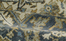 Wool Area Rug Heriz Serapi Hand Knotted Antique Traditional Muted Blue Beige Brown