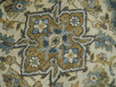 Wool Area Rug Heriz Serapi Hand Knotted Antique Traditional Muted Blue Beige Brown by The Rug Decor