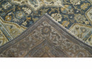 Wool Area Rug Heriz Serapi Hand Knotted Antique Traditional Muted Blue Beige Brown by The Rug Decor