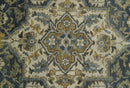 Wool Area Rug Heriz Serapi Hand Knotted Antique Traditional Muted Blue Beige Brown by The Rug Decor