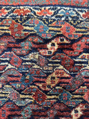 Antique Natural Dyes Small Kurdish Square Decorative Hanging Rug - 22" X 24"