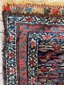 Antique Natural Dyes Small Kurdish Square Decorative Hanging Rug - 22" X 24"