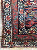 Antique Natural Dyes Small Kurdish Square Decorative Hanging Rug - 22" X 24"