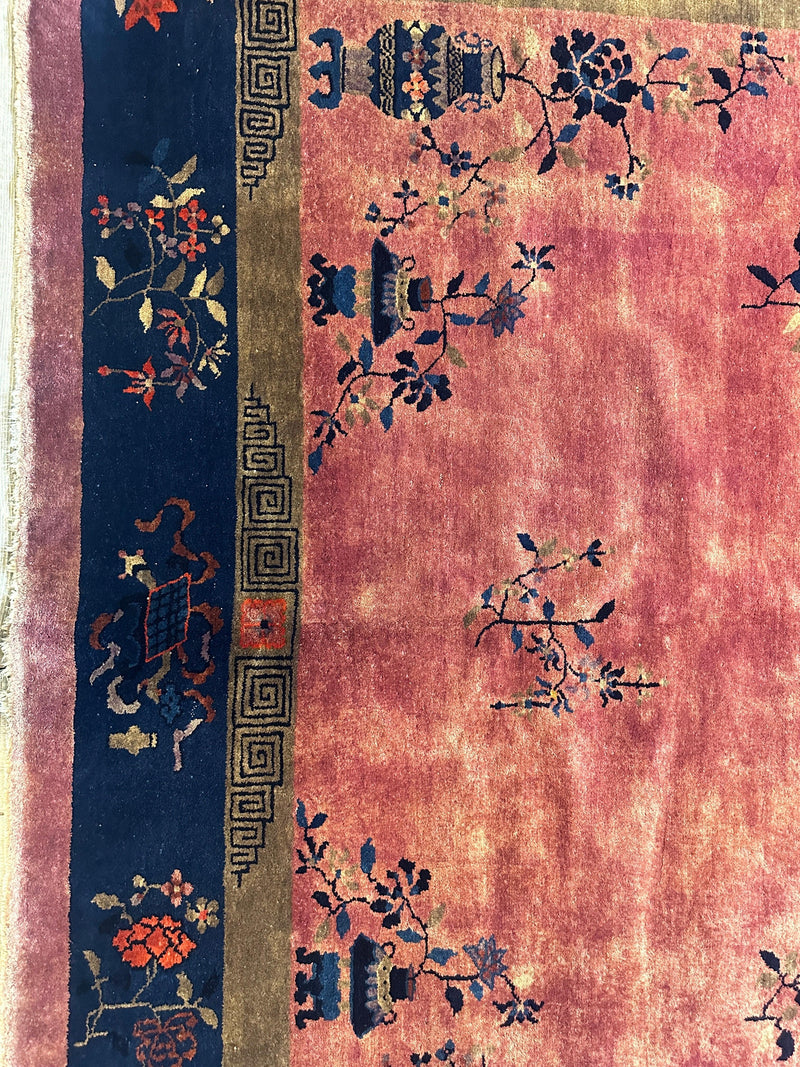 Antique Nicholas Chinese Art Deco Rug - 8'2" X 9'9"