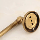 Antique ornate brass round towel ring bathroom holder by Decorbites