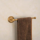 Antique ornate brass round towel ring bathroom holder by Decorbites