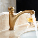 GobekUsa Brushed Bronze Basin Faucet Single Lever Cold Water Mixer Tap
