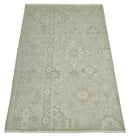 Antique Persian 2x3 Beige and Gray Hand Knotted Entryway Wool Area Rug | TRD3304823