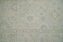 Antique Persian 2x3 Beige and Gray Hand Knotted Entryway Wool Area Rug | TRD3304823