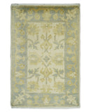 Antique Persian 2x3 Beige and Gray Hand Knotted Entryway Wool Area Rug | TRDWN123