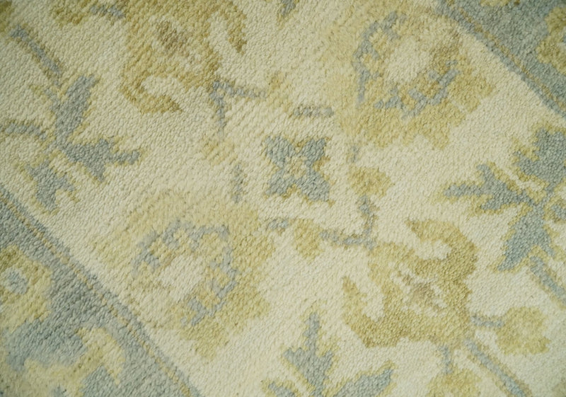 Antique Persian 2x3 Beige and Gray Hand Knotted Entryway Wool Area Rug | TRDWN123