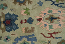 Hand Tufted Wool Area Rug Beige Blue Peach Traditional Oushak Design Custom Made by The Rug Decor