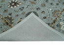 Wool Traditional Oushak Hand-Tufted Oriental Area Rug Blue Beige Gray Custom Made by The Rug Decor