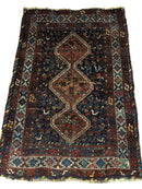 Antique Persian Khamseh Tribal Rug 4' x 5’10”