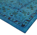 Wool Area Rug - Blue Mamluk Antique Design Hand Tufted Overdyed by The Rug Decor
