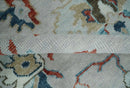 Ivory and Blue Hand-Knotted Traditional Wool Oushak Area Rug - Persian-Inspired Design by The Rug Decor
