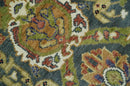 Hand Knotted Wool Area Rug Green Ivory Gray Antique Traditional by The Rug Decor