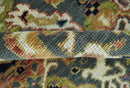 Hand Knotted Wool Area Rug Green Ivory Gray Antique Traditional